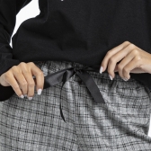 Pijama Malha de Algodão Premium com Jaccquard - Preto