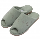 Pantufa Algodão Pingentes de Conforto — Aberta e Anatômica - Verde