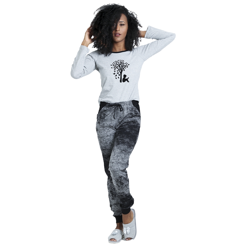 Conjunto Feminino em Malha com Calça Jogger
