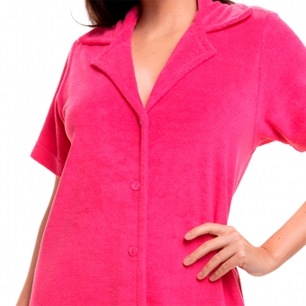 Roupão com Botões em Atoalhado