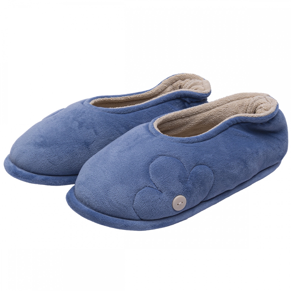 Sapatilha Puff Plush Flexível Quechua Fleece Flor - Indigo
