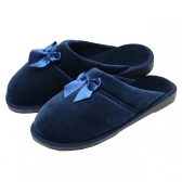 Pantufa Anatômica Plush com Laço Cetim PUFF - Marinho