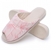 Pantufa Anatômica em Malha e Viscolycra Floral - Rosa