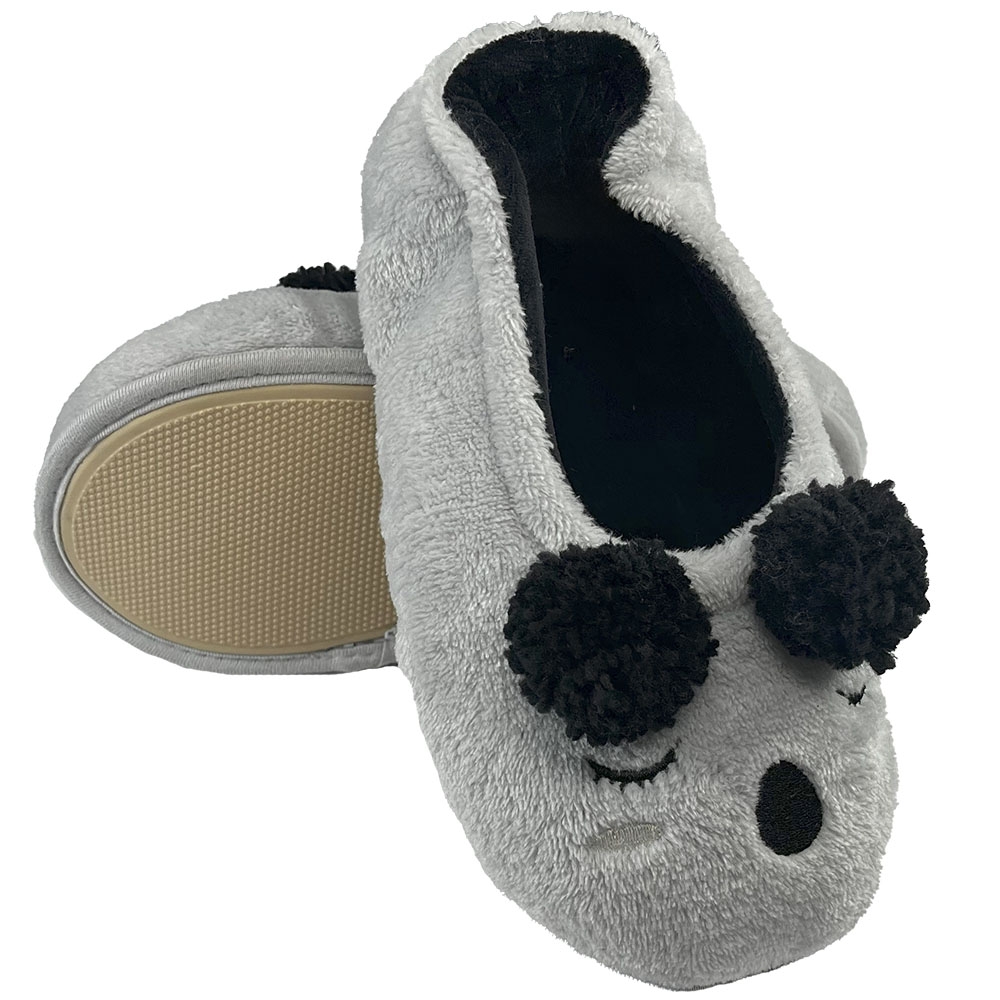 Sapatilha Flex Puff Kids Pelúcia Plush Coala Unissex - Preto