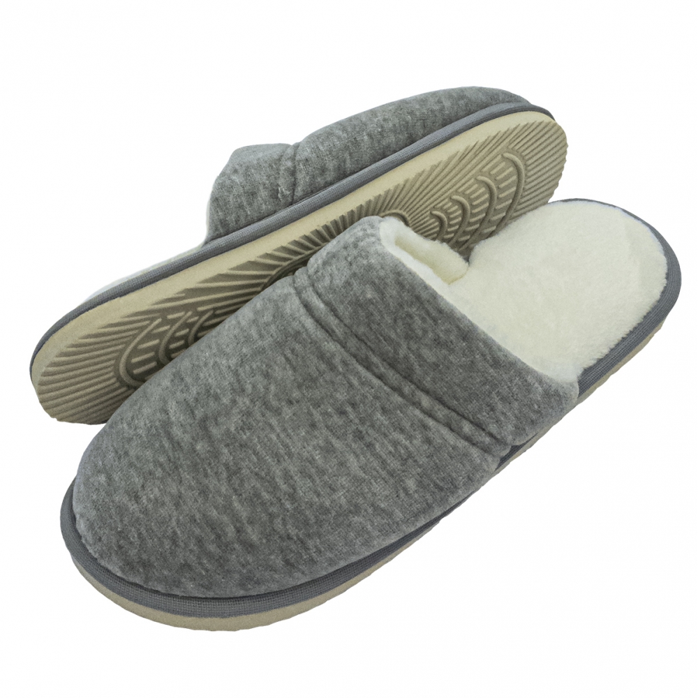Pantufa Pelúcia com Plush Solado Leve - Mescla