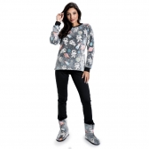 Pijama Pelúcia Astronauta Com Modal Peluciado - Preto