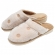 Pantufa Anatômica em Plush com Pelúcia Poá - Bege