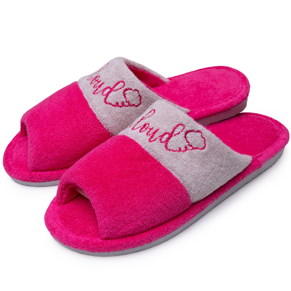 Pantufa Aberta Anatômica Levite em Atoalhado - Pink