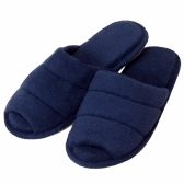 Pantufa Feminina em Atoalhado Solado Anatômico Flexível Puff - Marinho
