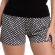 Short Doll de Alcinha em Ribana e Viscolycra Estampada - Preto