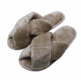 Pantufa Flexível em Pelúcia - Bege