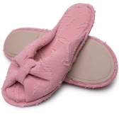 Pantufa Aberta em Jacquard Summer Flexível Antiderrapante - Rosa
