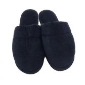 Pantufa Atoalhada Masculina - Solado Leve Plano - Preto
