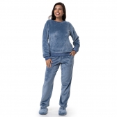 Pijama em Pelúcia Lisa - Indigo