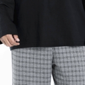 Pijama malha xadrez Masculino - PRETO
