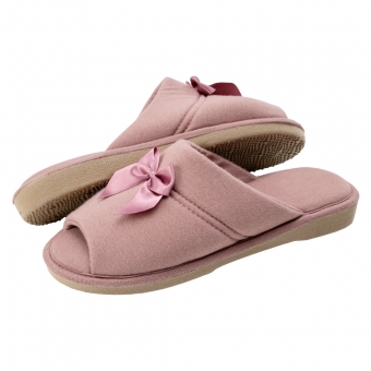 Pantufa Anatômica Malha com laço Cetim - PUFF