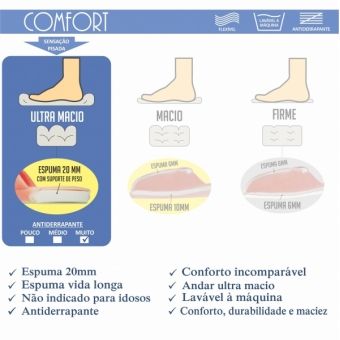 Pantufa PUFF Masculina Atoalhada Lavável à Máquina