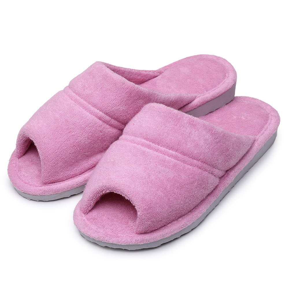 Pantufa Feminina Anatômica Atoalhada Puff - Rosa