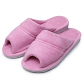Pantufa Feminina Anatômica Atoalhada Puff - Rosa
