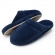 Pantufa Comfort em Plush Liso Lavavel à Máquina Puff - Marinho