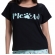 Short Doll de Manga em Malha 100% Algodão com Cotton Estampado - Preto