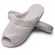 Pantufa Feminina Anatômica Atoalhada Puff - Marfim