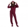 Conjunto Microsoft Liso Zíper - Bordô