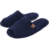 Pantufa Feminina em Atoalhado Solado Anatômico Flexível Puff - Marinho