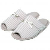 Pantufa Flexível Malha Viscolycra Estampa Listra Infantil - Bege