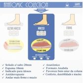 Pantufa Anatômica Malha com laço Cetim - PUFF - Mescla