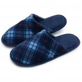 Pantufa Anatômica Ultrasoft Xadrez Masculina - Marinho
