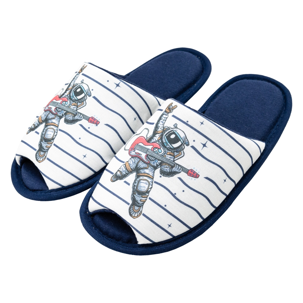 Pantufa Infantil Flexível em Malha Astronauta - Marinho