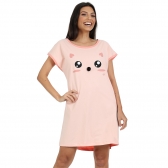 Camisão em Malha Bichinhos - Salmão