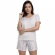 Short Doll com Manga em Viscolycra Listrada - Azul