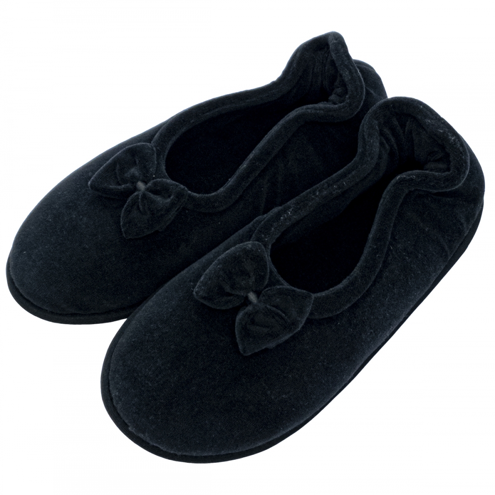 Sapatilha Flexível Plush com Laço PUFF - Preto