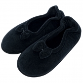 Sapatilha Flexível Plush com Laço PUFF - Preto