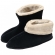 Bota Flexível em Plush com Pelúcia - Preto