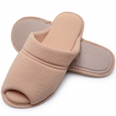 Pantufa Aberta em Canelado Antiderrapante - Nude
