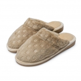 Pantufa Anatômica em Plush com Pelúcia Poá - Cerâmica