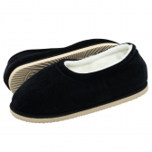 Mocassim Feminino Sola Plana em Plush com Pelúcia - Preto