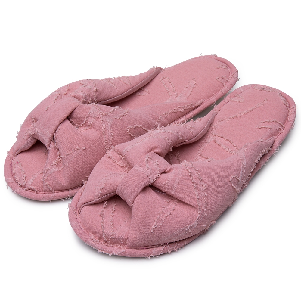 Pantufa Aberta em Jacquard Summer Flexível Antiderrapante - Rosa