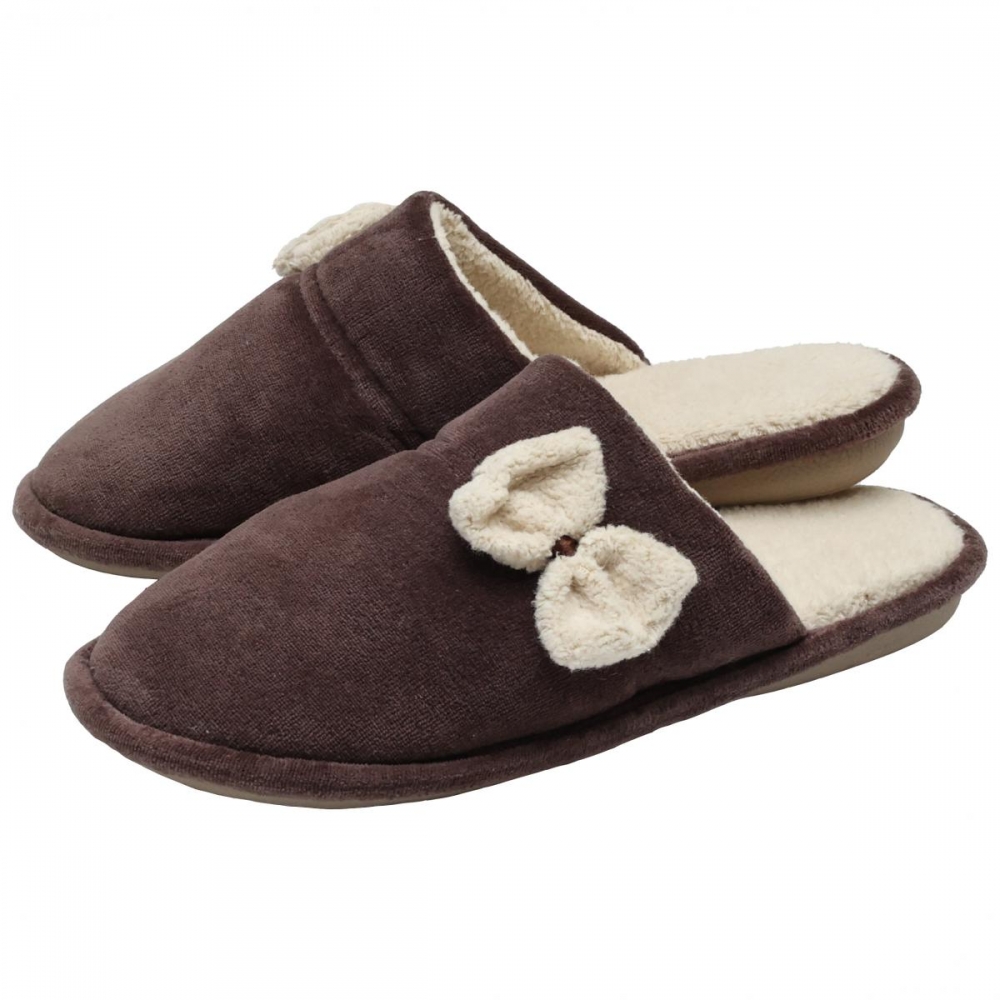 Pantufa PUFF Flex Anatômica Plush com Unifloc - Marrom