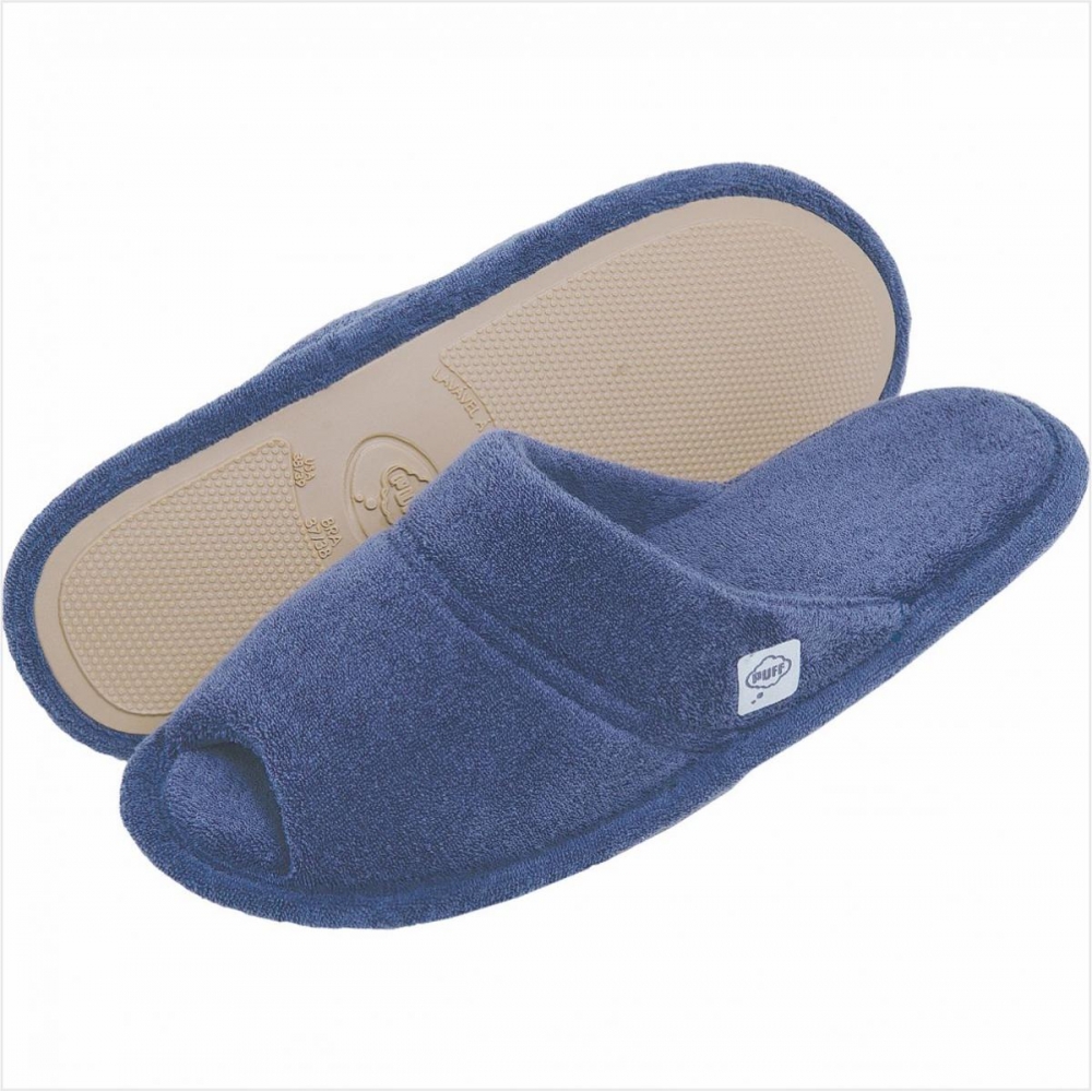 Pantufa Atoalhada Aberta: Conforto Flexível para Seus Pés - índigo