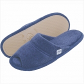 Pantufa Atoalhada Aberta: Conforto Flexível para Seus Pés - índigo