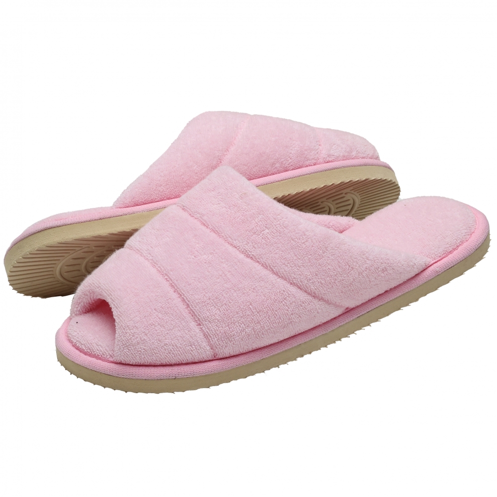 Pantufa Feminina em Atoalhado com  Solado Plano Levite - Rosa