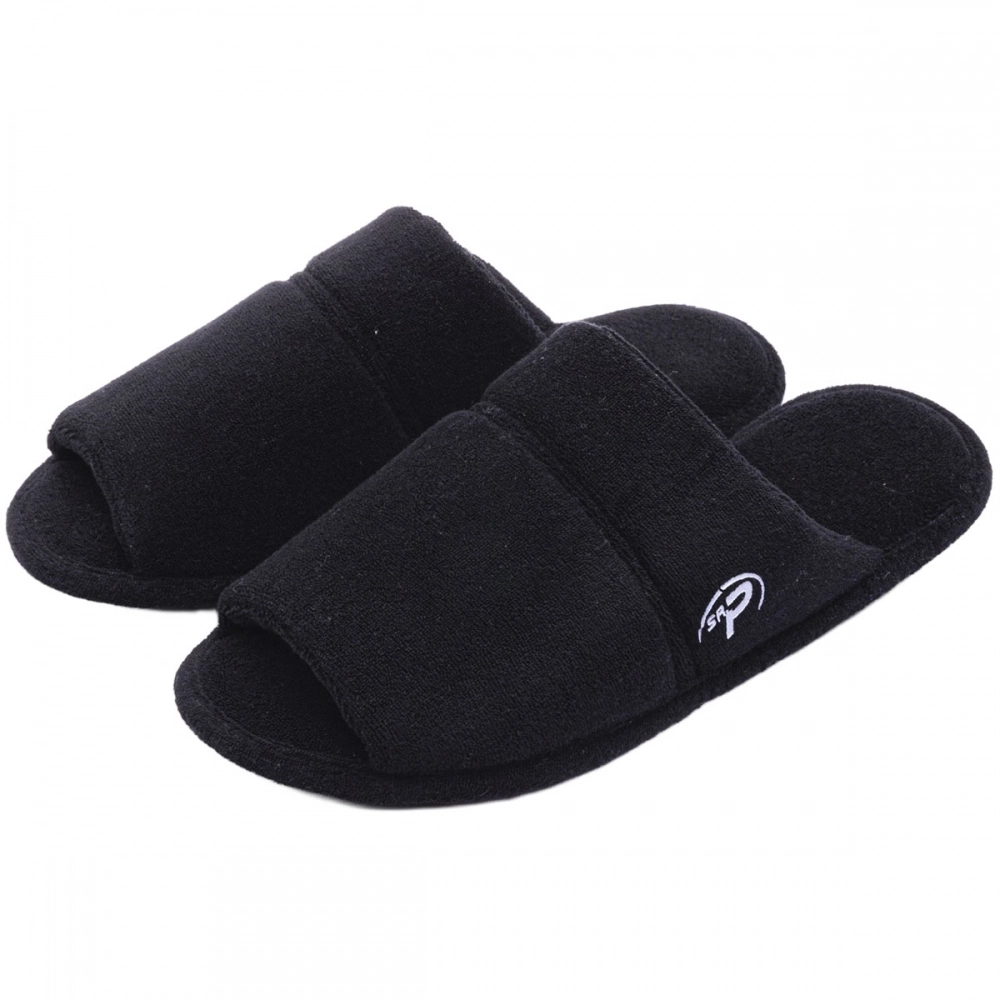 Pantufa Eva Atoalhada Masculina Sr. P - Preto