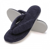 Pantufa de Dedo Atoalhada com Solado de EVA Anatômico - Marinho