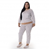 Pijama Pelúcia Jacquard Coração