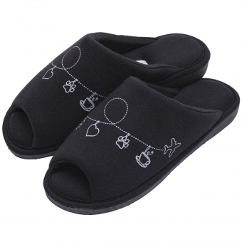 Pantufa Algodão Pingentes de Conforto — Aberta e Anatômica
