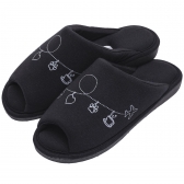 Pantufa Algodão Pingentes de Conforto — Aberta e Anatômica - Preto